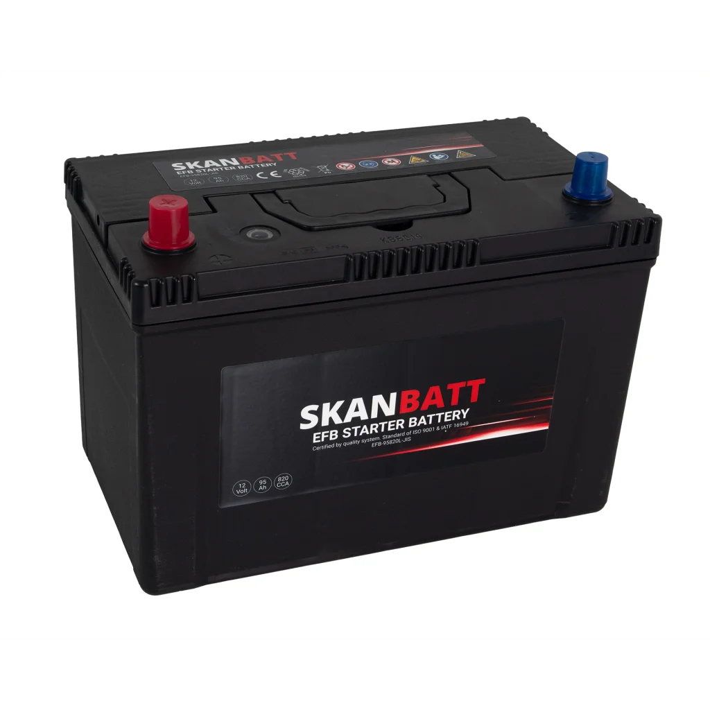 SKANBATT EFB Startbatteri 12V 95AH 820CCA (304x172x225mm) +L