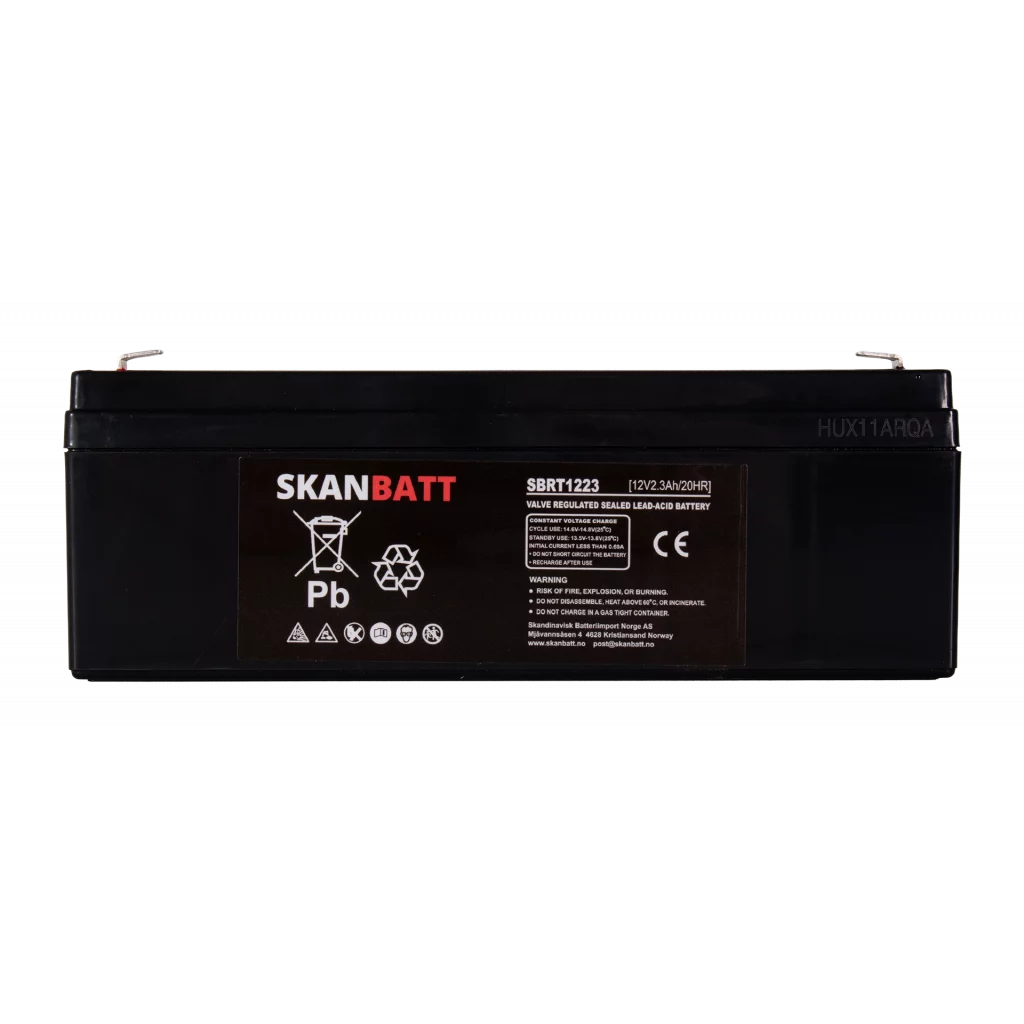 SKANBATT AGM Batteri 12V 2,3AH (178x35x61mm) F1