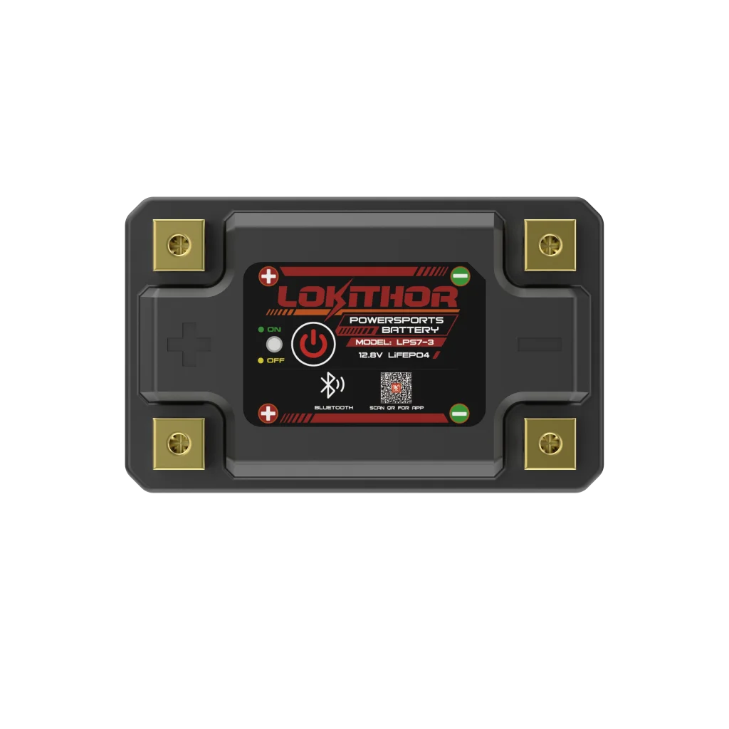 LOKITHOR Lithium MC Batteri 12V 3Ah - 113x70x85mm - Bluetooth - Heat