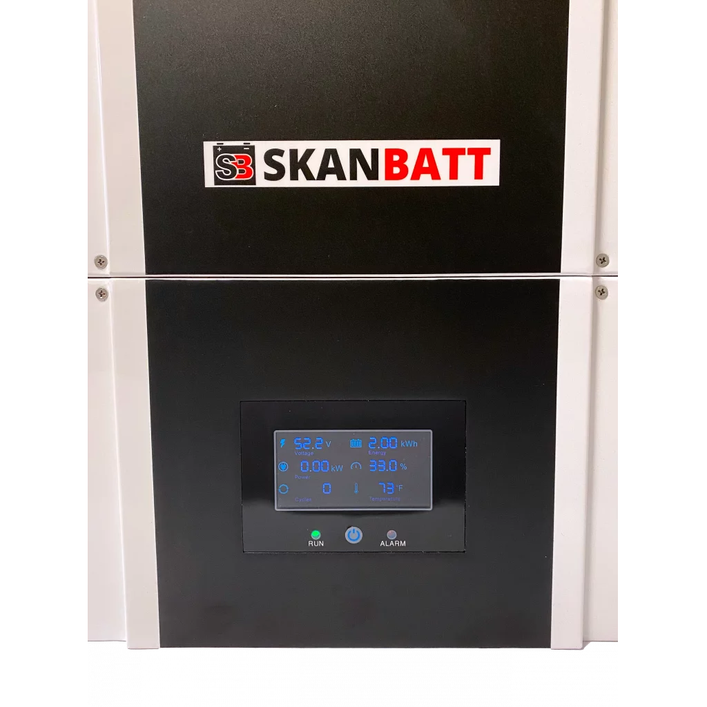 SKANBATT PowerWall LiFePO4 51,2V 120Ah - 6,144kWt - WIFI - HEAT