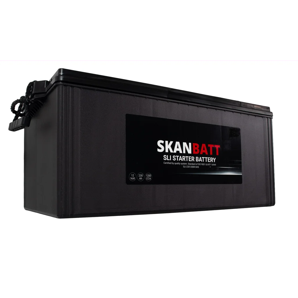 SKANBATT SLI SHD Startbatteri 12V 230AH 1200CCA (518x276x218mm) +R