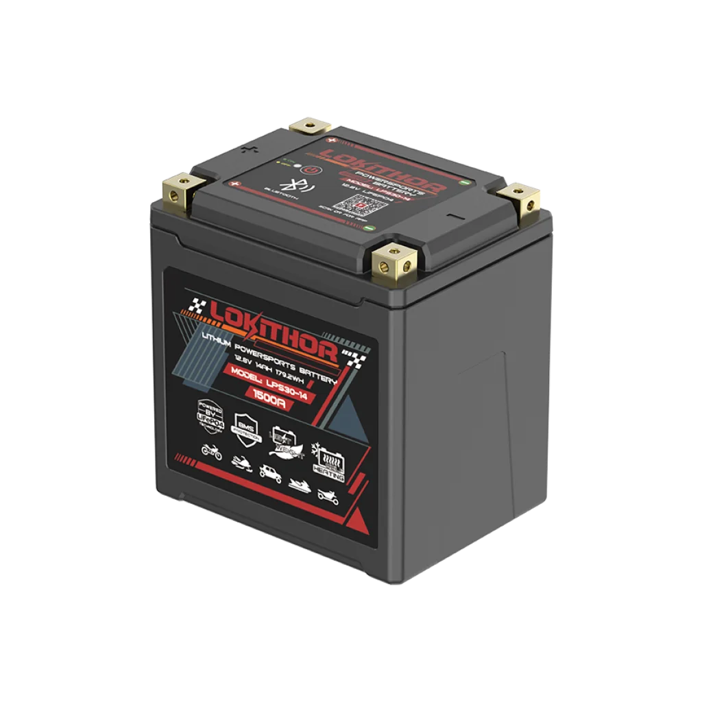 LOKITHOR Lithium MC Batteri 12V 14Ah - 166x127x176mm - Bluetooth - Heat