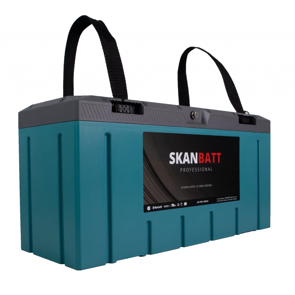 SKANBATT Lithium HEAT - IP67 - 12V 200Ah 200A BMS - HEAT - BT