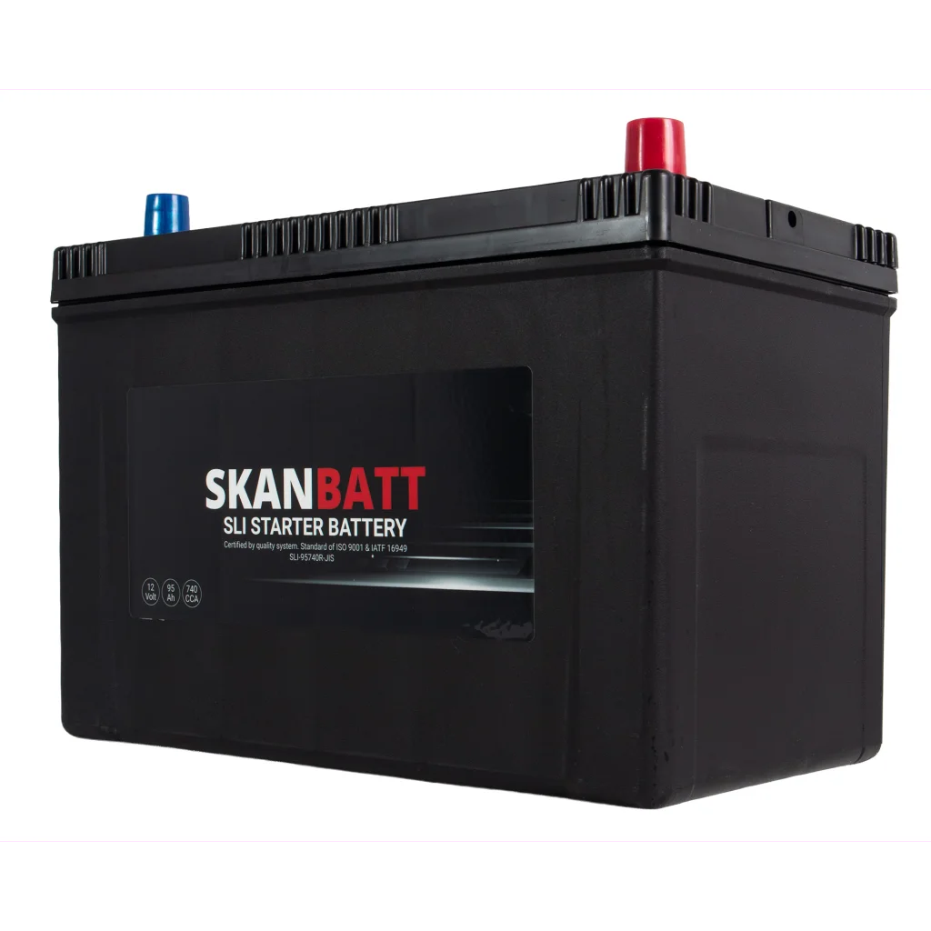 SKANBATT SLI Startbatteri 12V 95AH 740CCA (304x172x225mm) +R