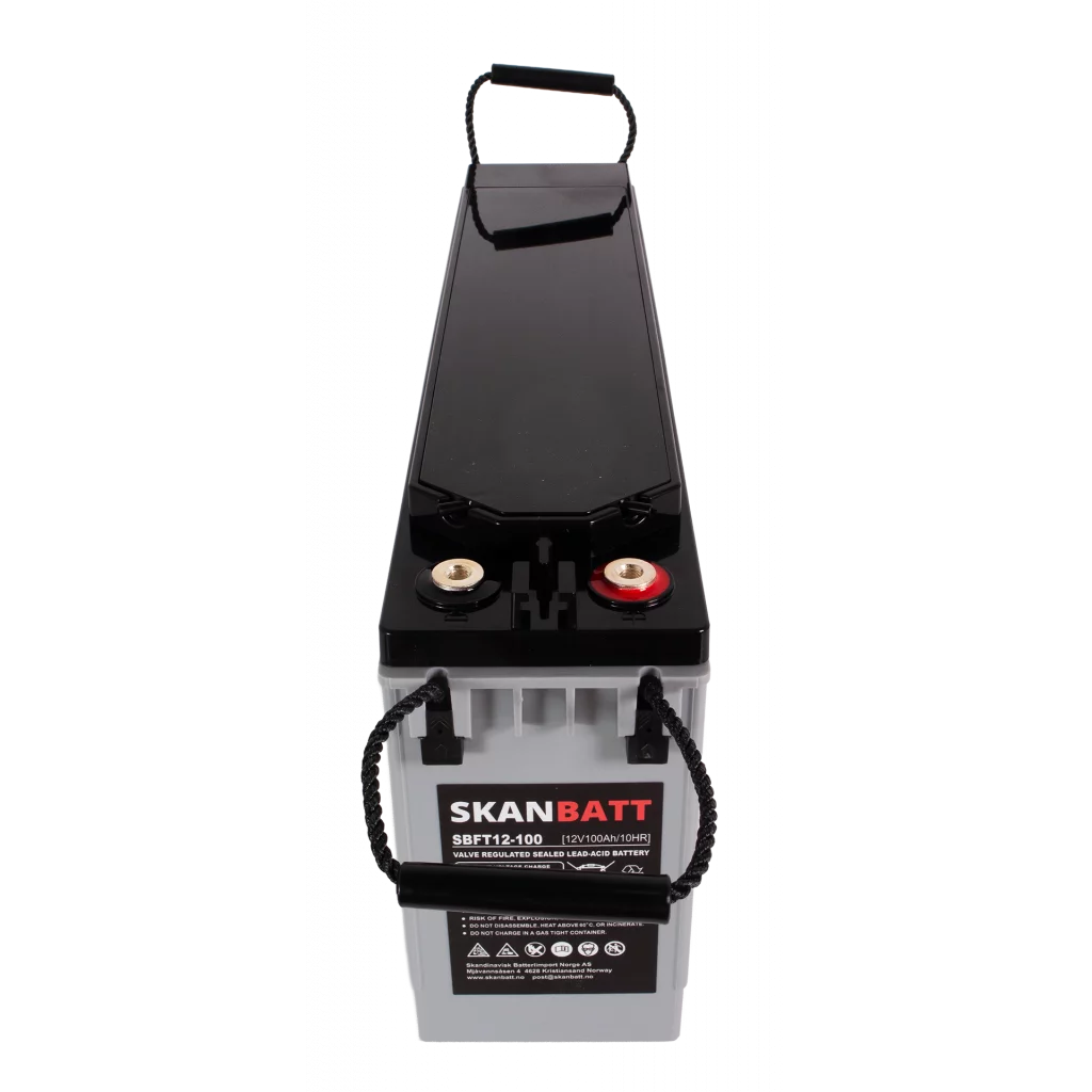 SKANBATT AGM Batteri 12V 100AH - Frontterminaler
