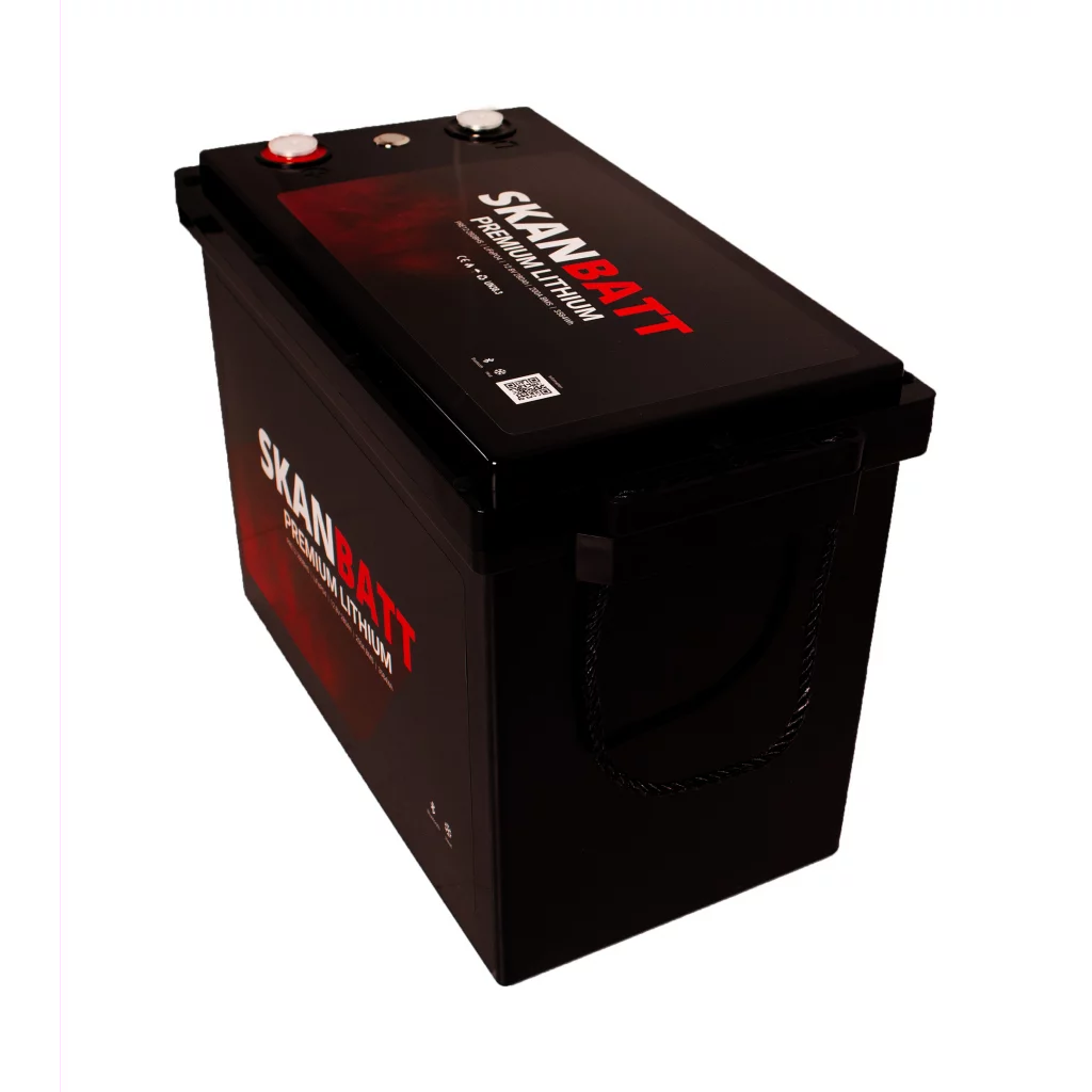SKANBATT Premium Lithium - 12V 280Ah 200A BMS - 384x204x268mm - Bluetooth - Heat - 8 Års garanti