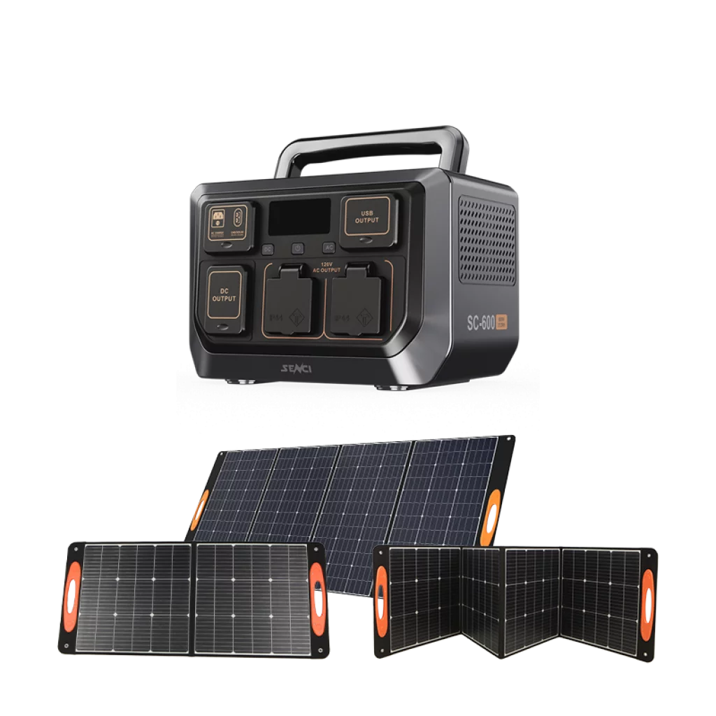 SENCI Lithium LPS 512Wh Power Station med 600W (1200W) sinus inverter