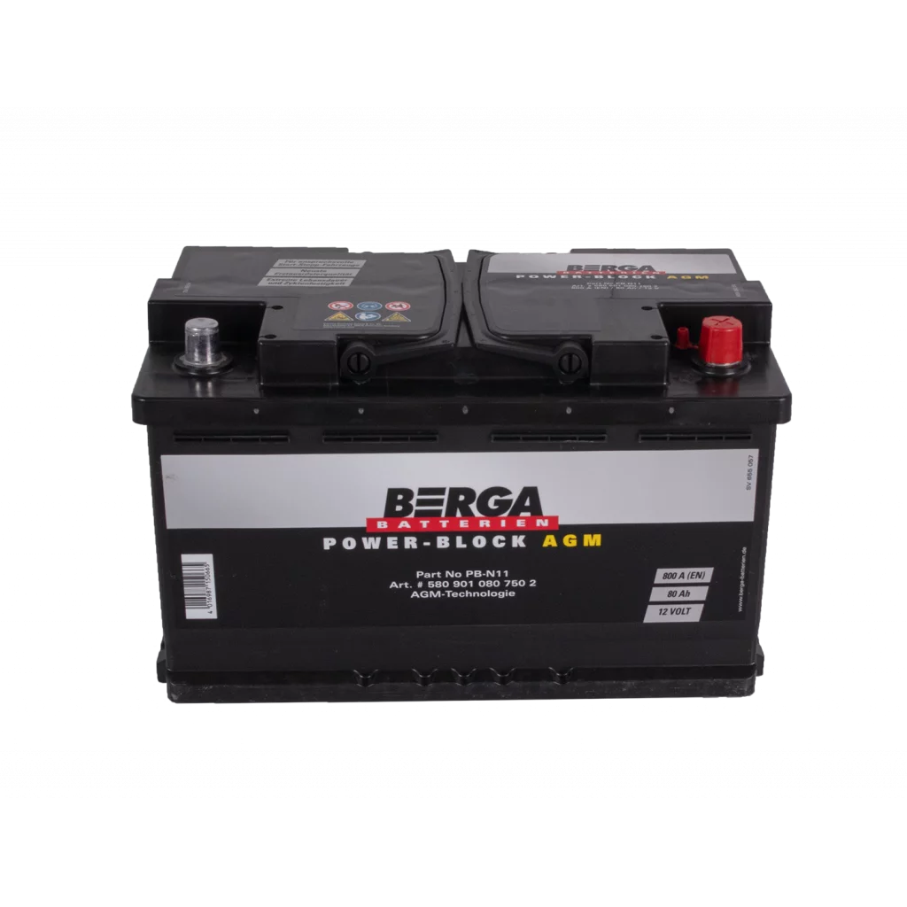 BERGA Power Block AGM 12V 80AH 800CCA (315/175/190mm)