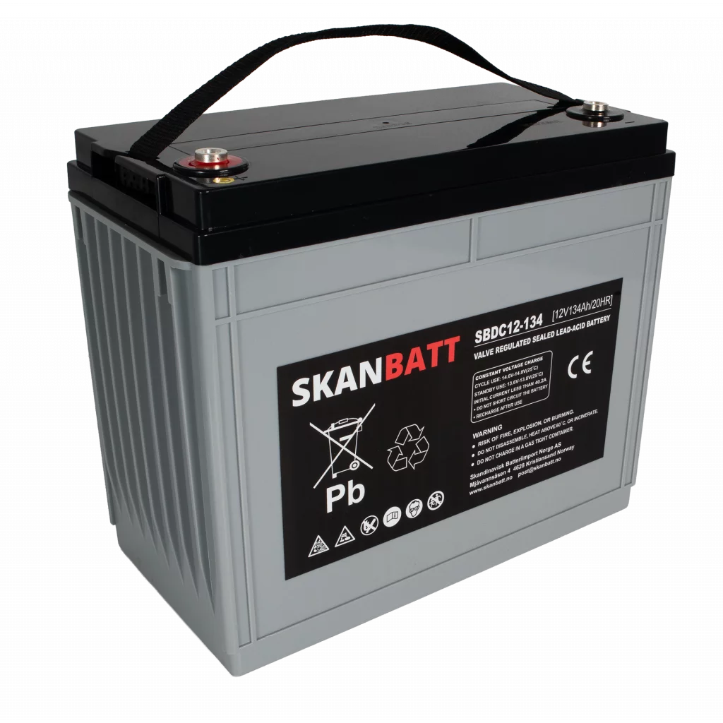 RITAR AGM Deep Cycle Batteri 12V 134AH C10 (340x173x280mm) +venstre