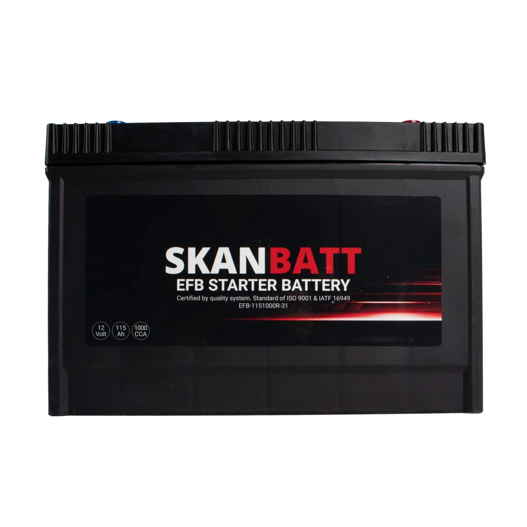 SKANBATT EFB Startbatteri 12V 115AH 1000CCA (330x173x239mm) +R