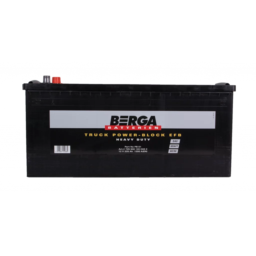 BERGA Truck PB EFB 12V 225AH 1200CCA (518/276/242mm)