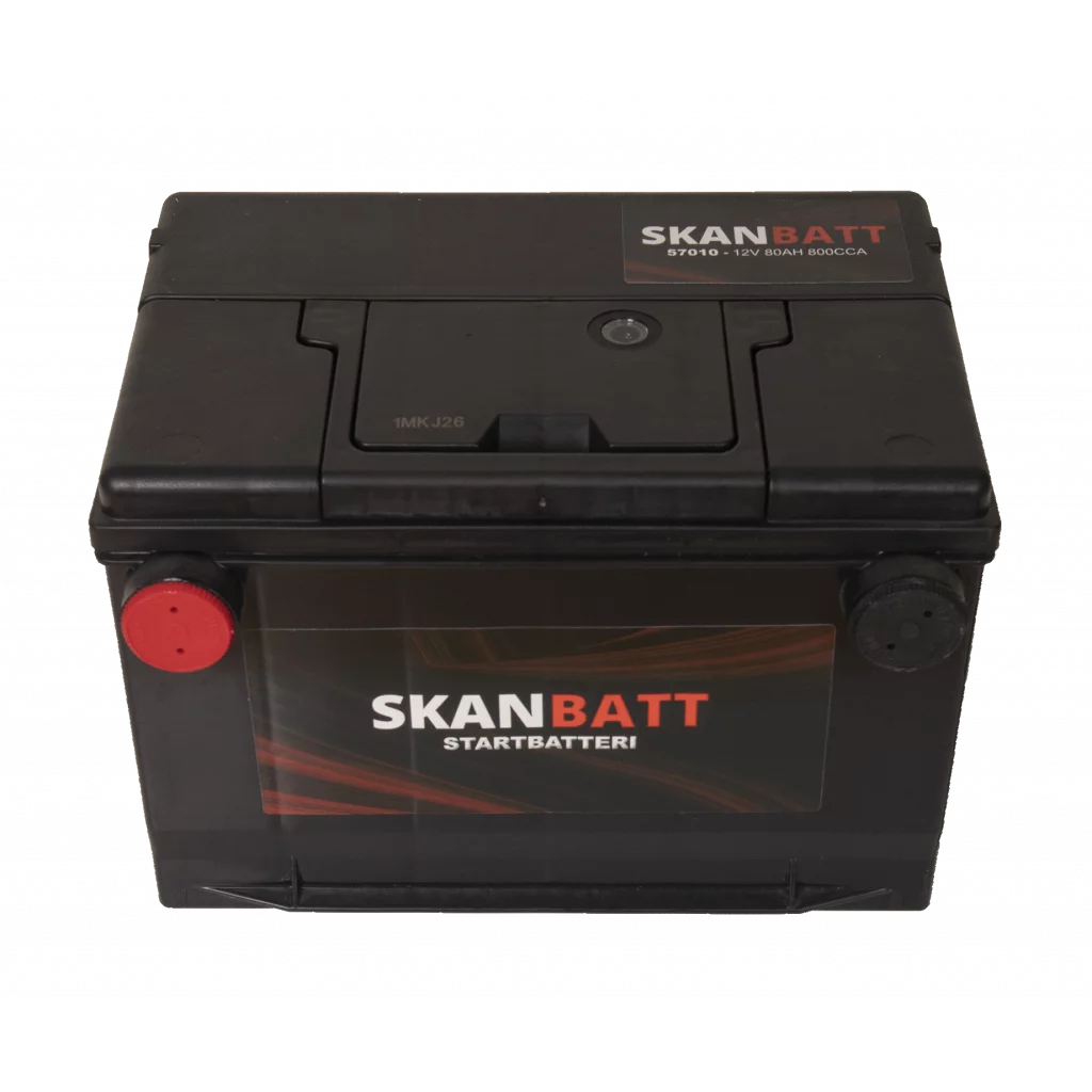 SKANBATT Startbatteri 12V 80AH 800CCA (260x179x180/180mm) +venstre