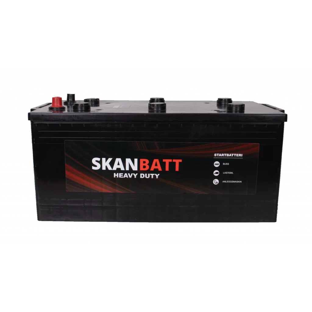SKANBATT Startbatteri 12V 220AH 1200CCA (514x275x220/240mm) +høyre