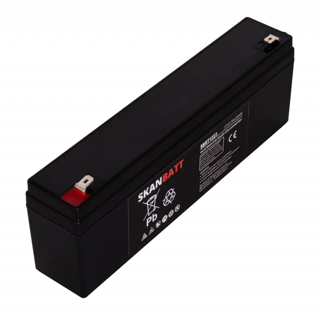 SKANBATT AGM Batteri 12V 2,3AH (178x35x61mm) F1