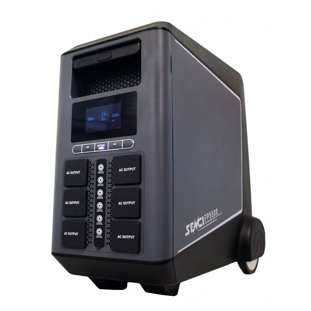 SENCI Lithium LPS 5376Wh Power Station med 5000W (10000W) sinus inverter