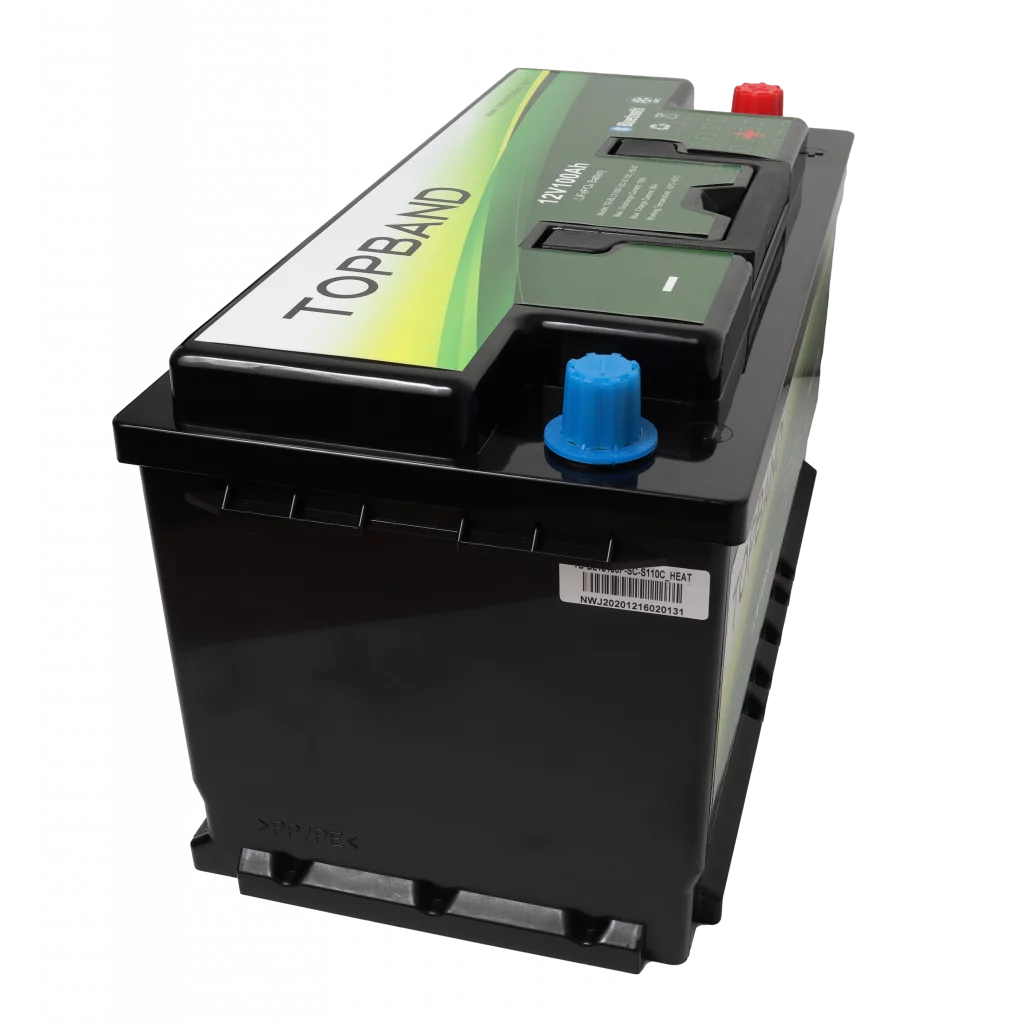 TOPBAND Lithium HEAT PRO - 12V 100AH - 100A BMS - BOBIL - Bluetooth og Varme (TOP-HEAT-RV)