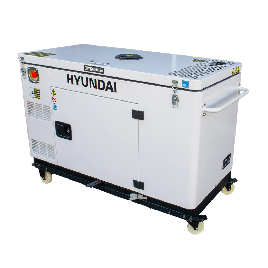 HYUNDAI DHY12000XSEm Strømaggregat 10000W 1-FAS 230V - Elektrisk start - Diesel - Forvarming - ATS - Vannkjølt