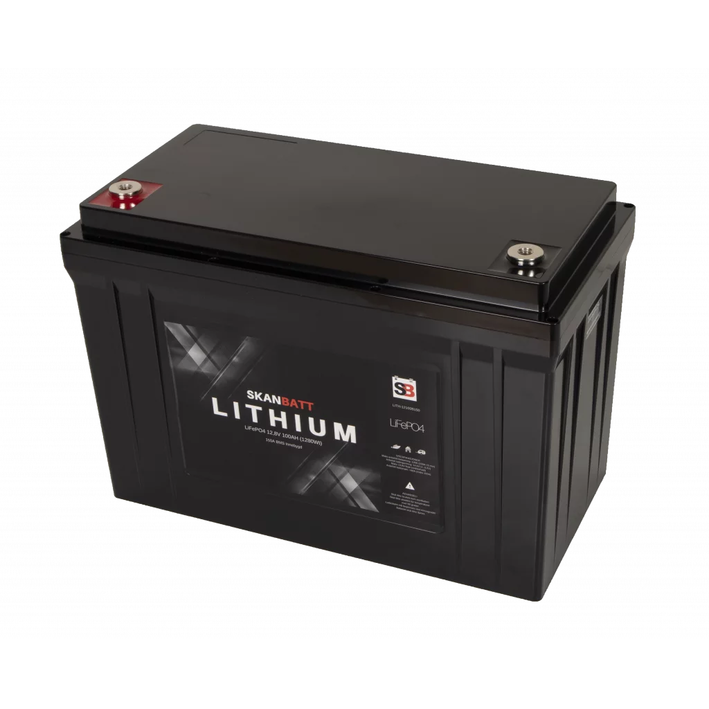 SKANBATT Lithium Batteri 12V 100AH 150A BMS