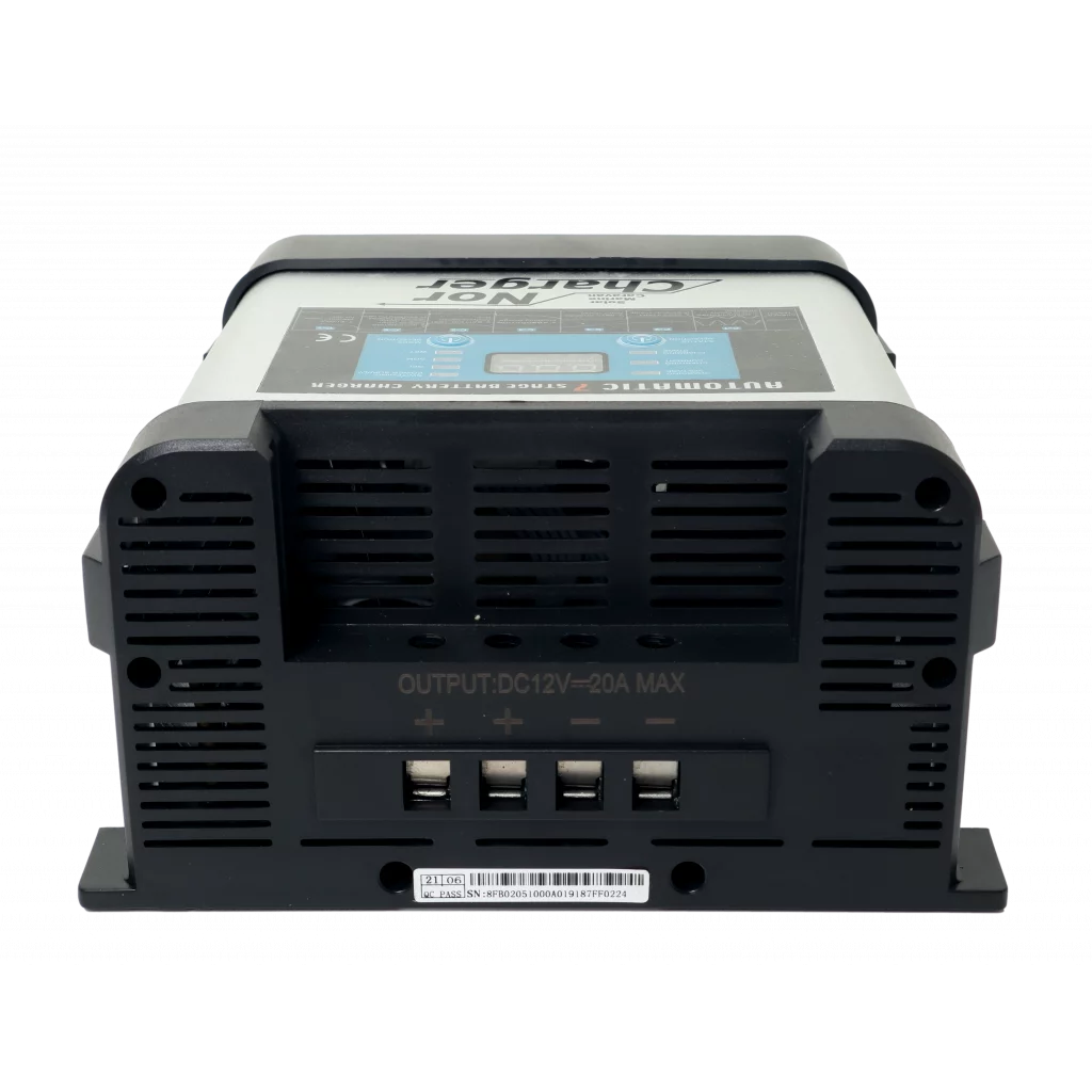 NOR CHARGER Pro Serie Elektronisk Batterilader 12V 20A 2-kanaler