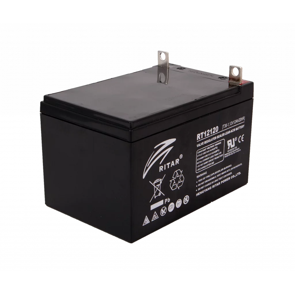 RITAR AGM Batteri 12V 12AH M6 (151x98x107mm)