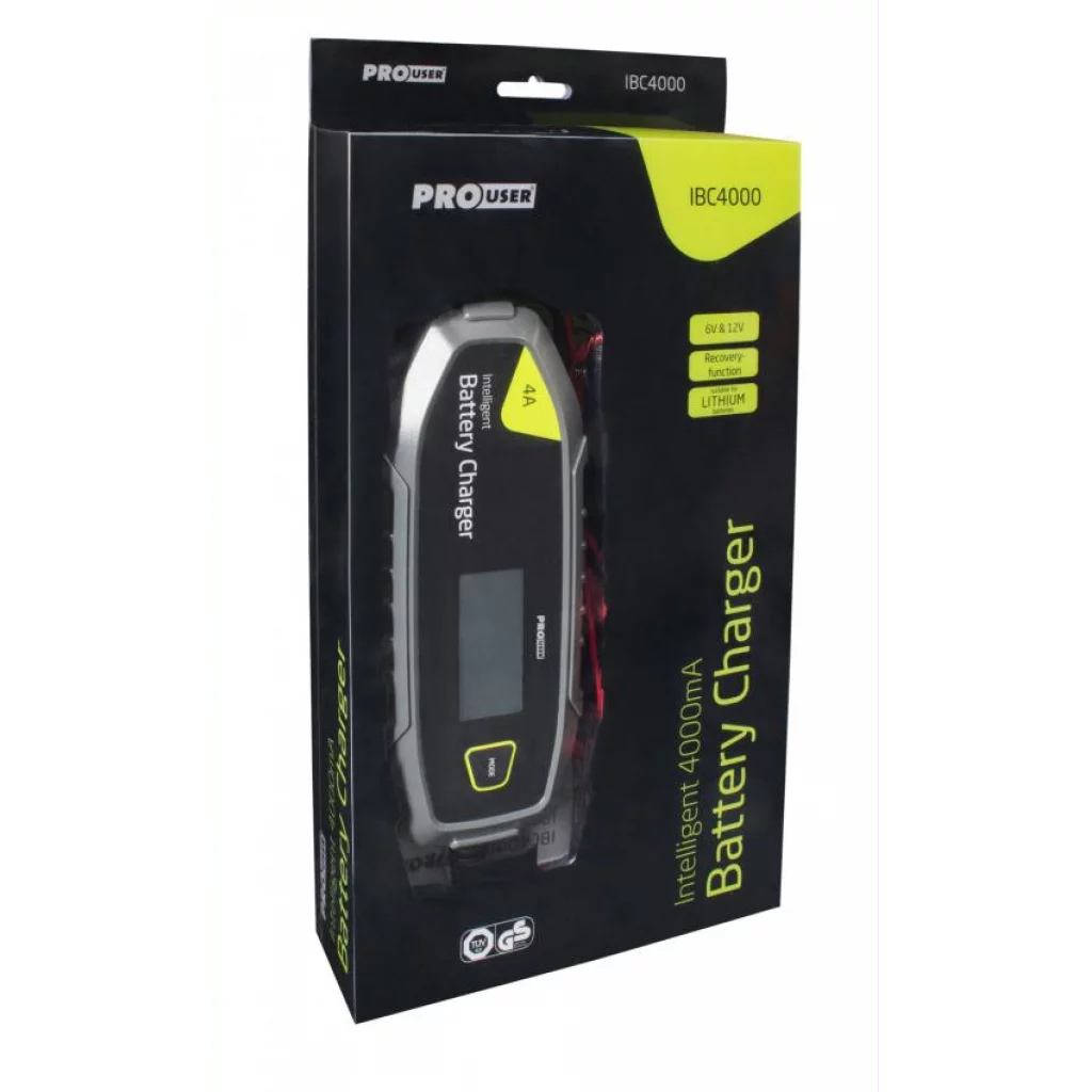 PROUSER Elektronisk Batterilader 6V/12V 4A