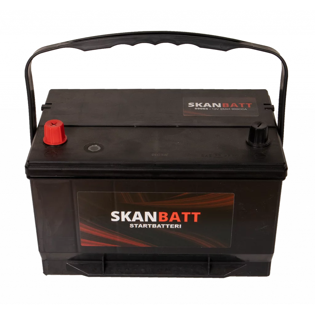 SKANBATT Startbatteri 12V 95AH 900CCA (296x187x171/191mm) +venstre