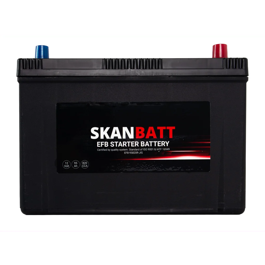 SKANBATT EFB Startbatteri 12V 95AH 820CCA (304x172x225mm) +R
