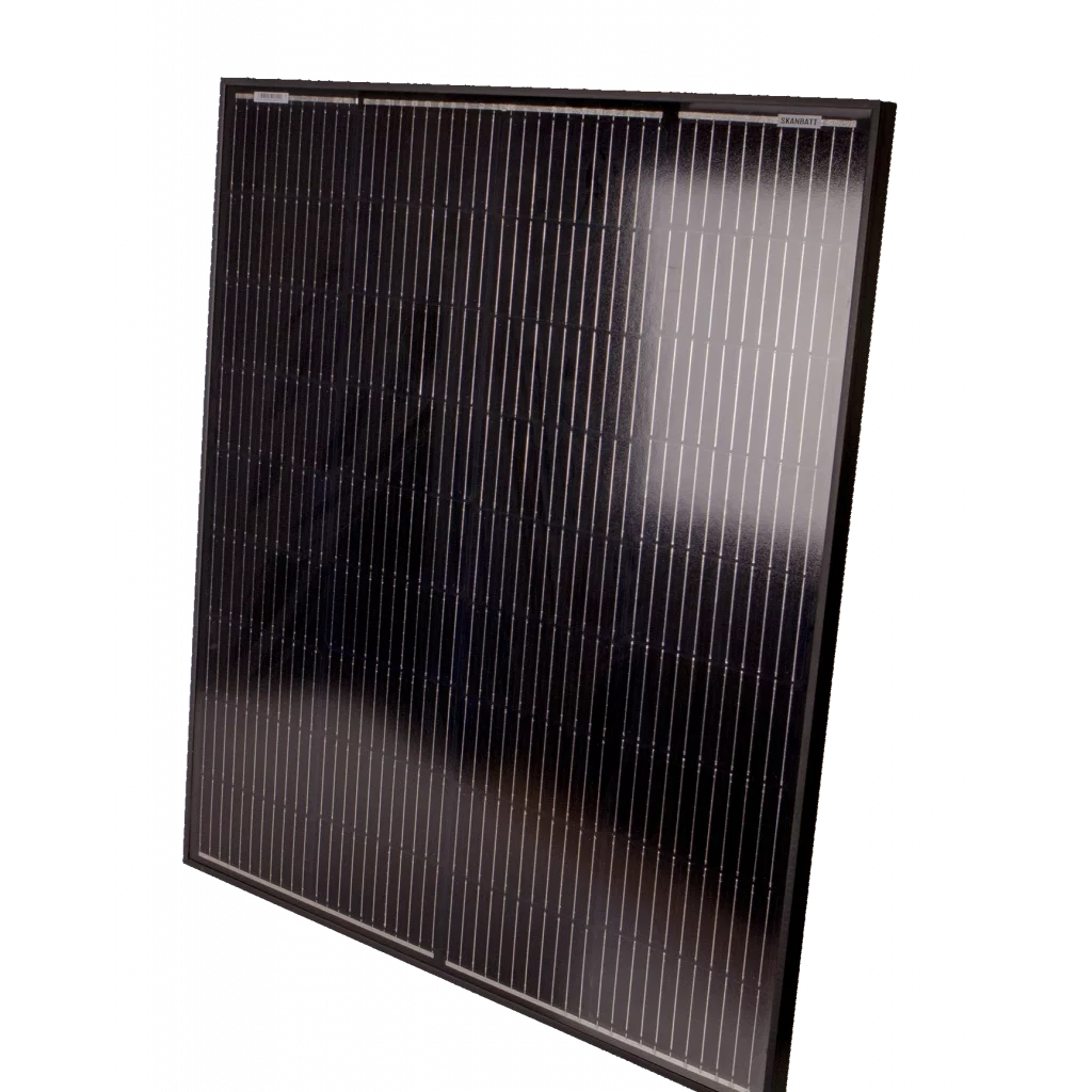 SKANBATT Solcellepanel Mono 130W Sort - 885x765x30mm