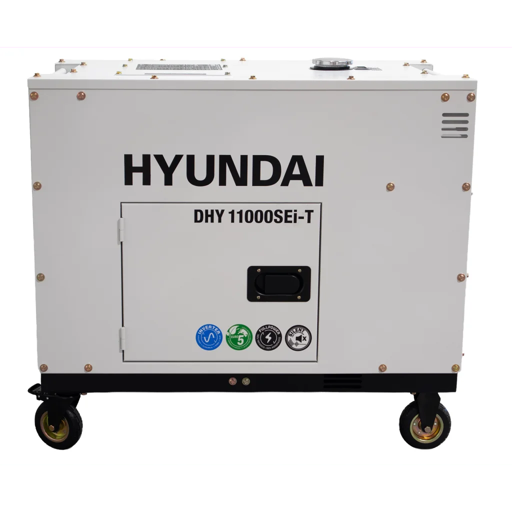 HYUNDAI DHY11000SEi-T Diesel Inverter Strømaggregat 8000W - Elektrisk start - 400V/230V - ATS