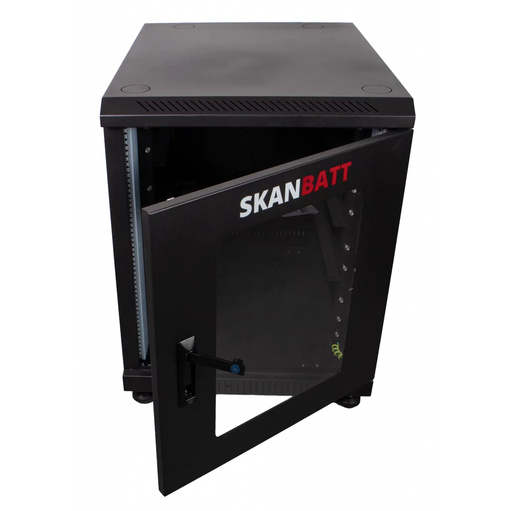 SKANBATT Kabinett/batteriskap for 4 stk Skanbatt Lithium 3U Rack