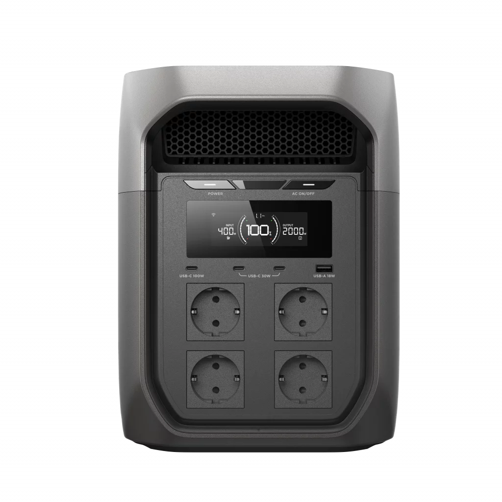 ECOFLOW DELTA 3 MAX Bærbar Strømforsyning - LPS - 2048Wh - 2400W