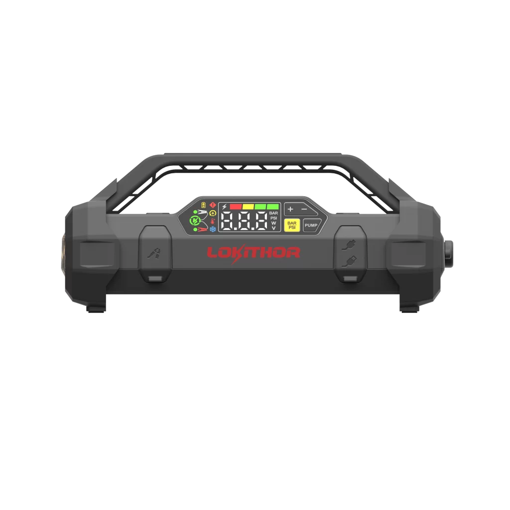 LOKITHOR Lithium Startbooster 12V 2500A med 150 PSI Luftkompressor