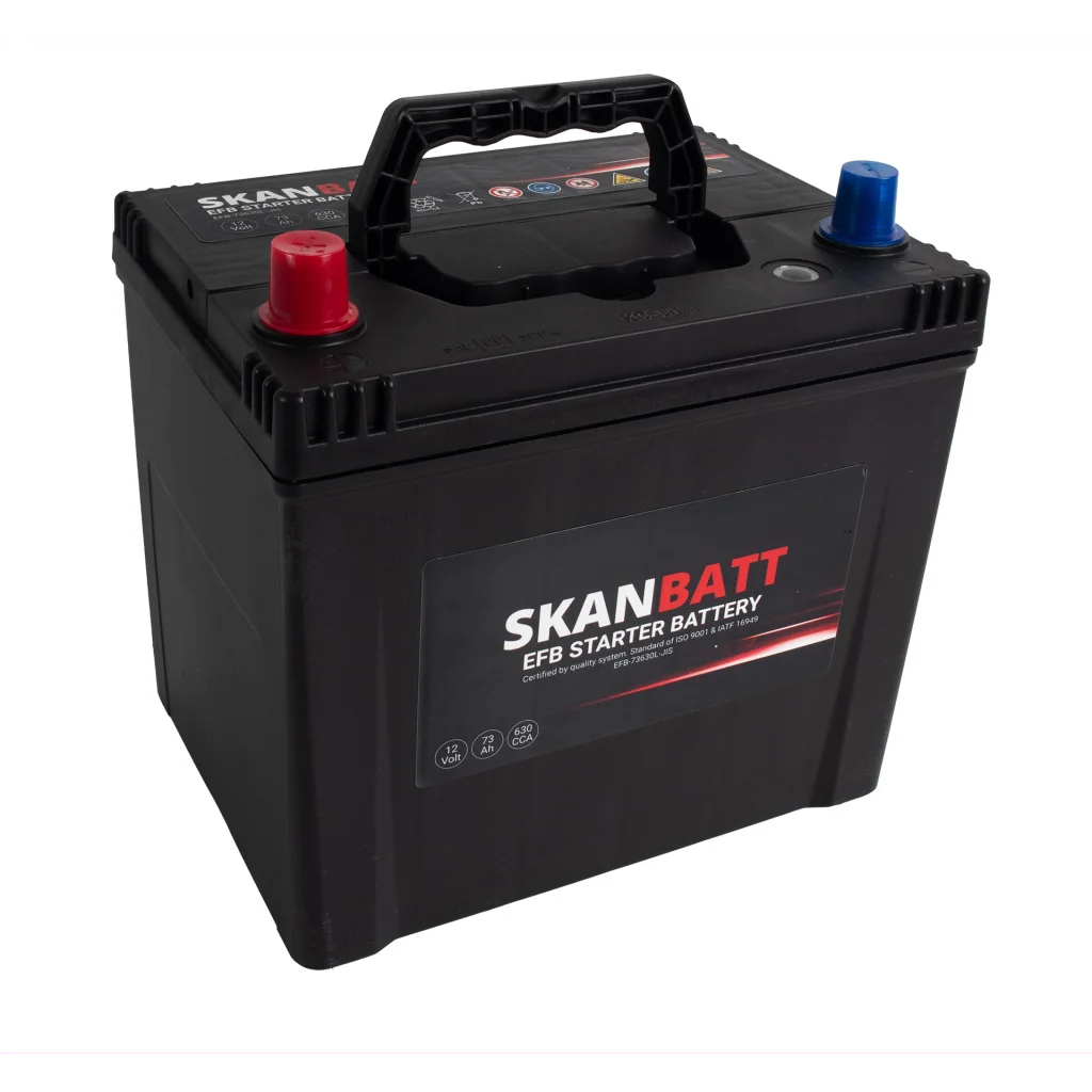 SKANBATT EFB Startbatteri 12V 73AH 630CCA (232x173x225mm) +L