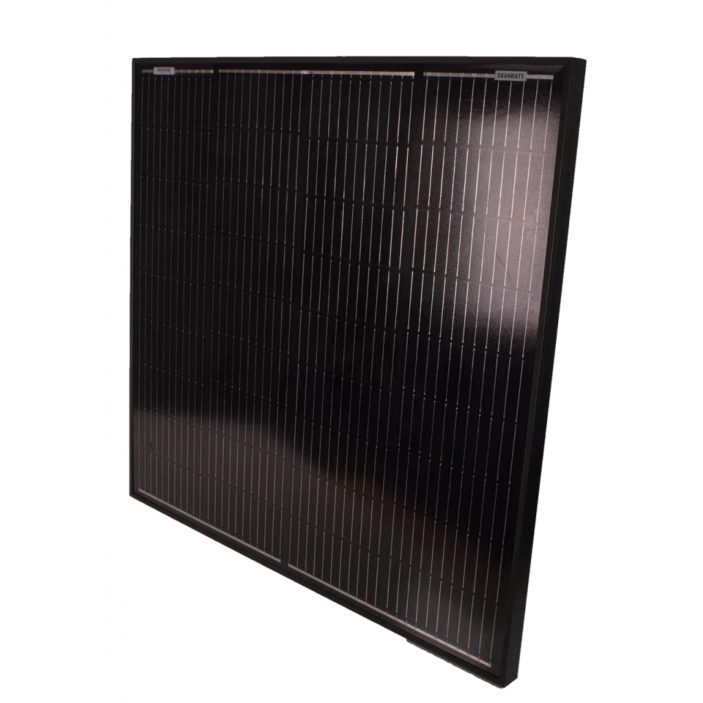SKANBATT Solcellepanel Mono 100W Sort - 720x765x30mm