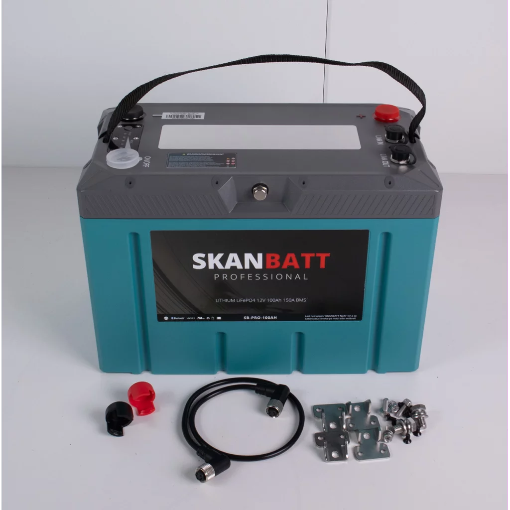 SKANBATT Lithium HEAT - IP67 - 12V 100Ah 150A BMS - HEAT - BT