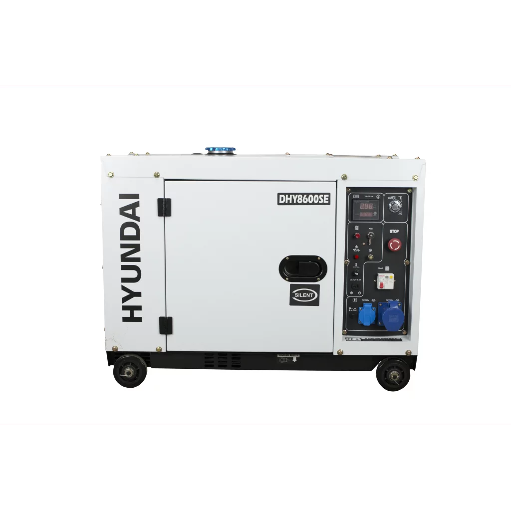 HYUNDAI DHY8600SE Strømaggregat 6300W - Elektrisk start - Diesel - Forvarming