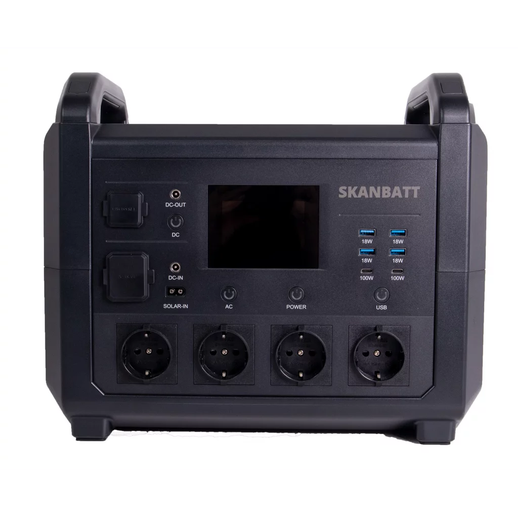 SKANBATT LITHIUM LPS 1536Wh Power Supply med 1600W Ren Sinus Inverter