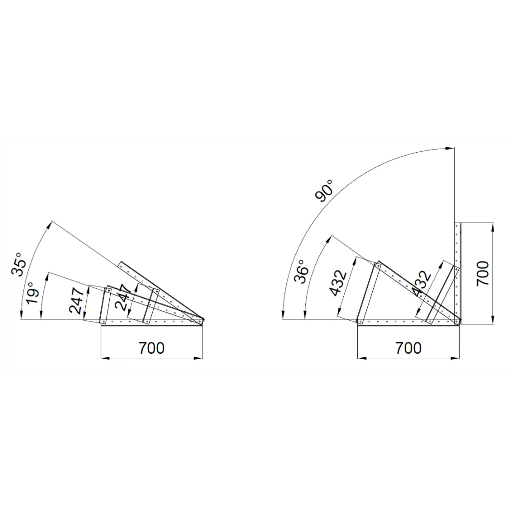 Festebraketter (par) solcelle 80-200W