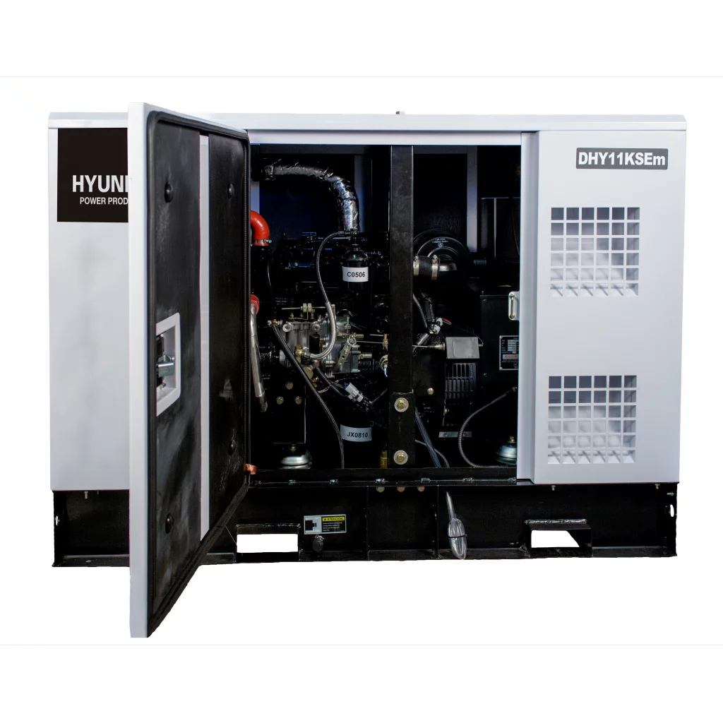 HYUNDAI DHY11KSEm Diesel strømaggregat 11kVA 230V 1-Fase - 1500RPM - Vannkjølt