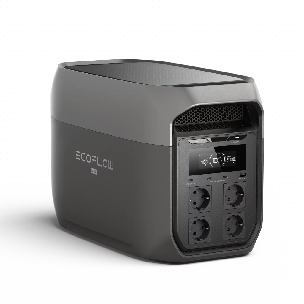 ECOFLOW DELTA 3 MAX Bærbar Strømforsyning - LPS - 2048Wh - 2400W