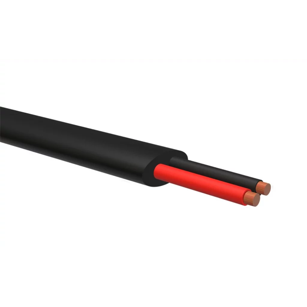 Kabel 2x4mm2 Sort - Dobbeltisolert Flat