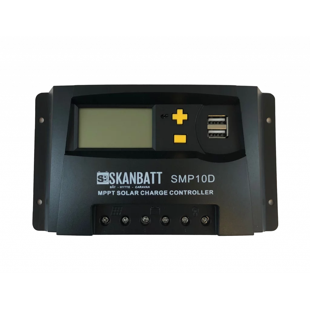 SKANBATT MPPT Solcelleregulator 12/24V 10A med display