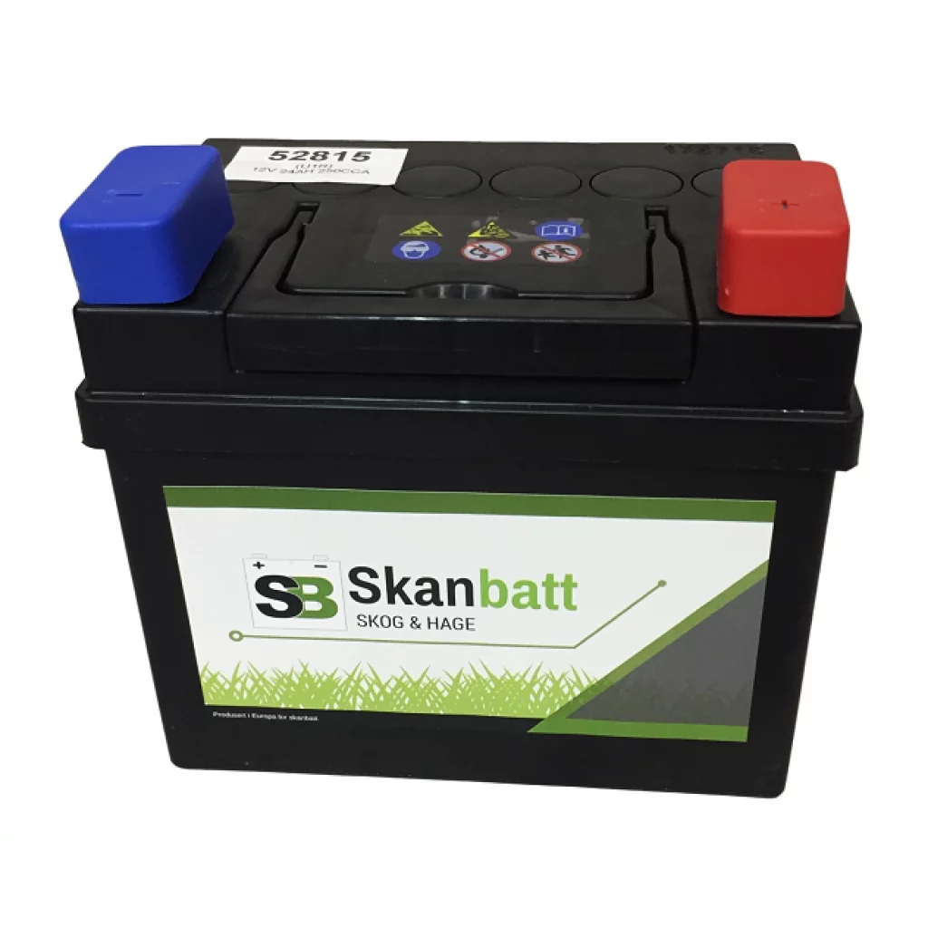 SKANBATT Plenklipper Batteri 12V 28AH 240CCA (186x130x171mm) +høyre