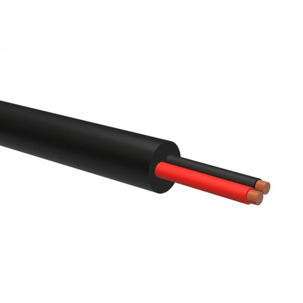 Kabel 2x6mm2 Sort - Dobbeltisolert - Rund - Utebruk