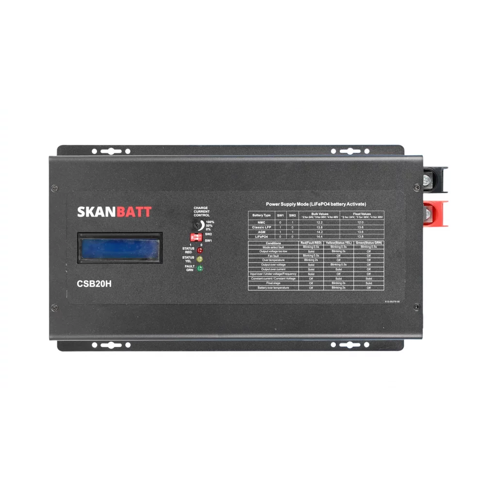 SKANBATT Batterilader 36/48V 2kW / 50A