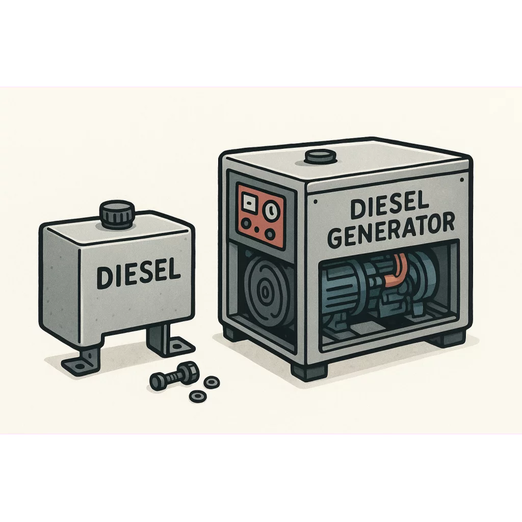 Tilkobling til ekstern tank Hyundai aggregat 3000RPM (kun diesel) kit u/montering