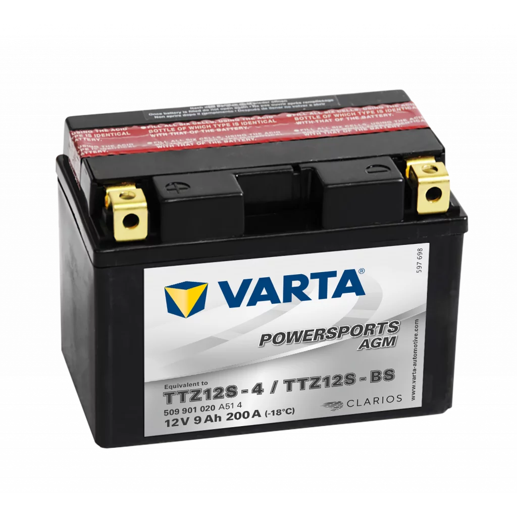VARTA AGM MC Batteri 12V 9AH 200CCA (150x87x110mm) +venstre TTZ12S-BS