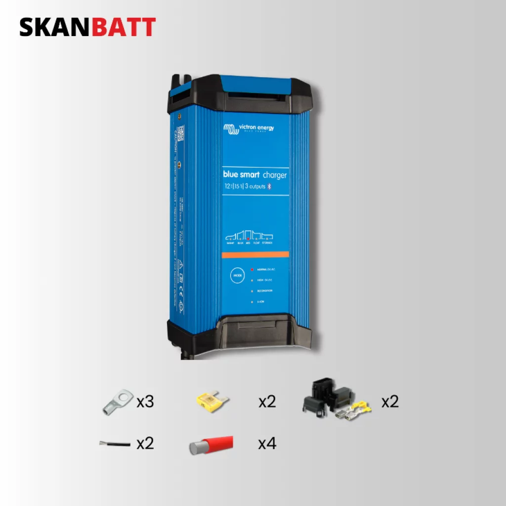 SKANBATT Ladepakke - Victron BlueSmart IP22 12V 15A 3-kanaler