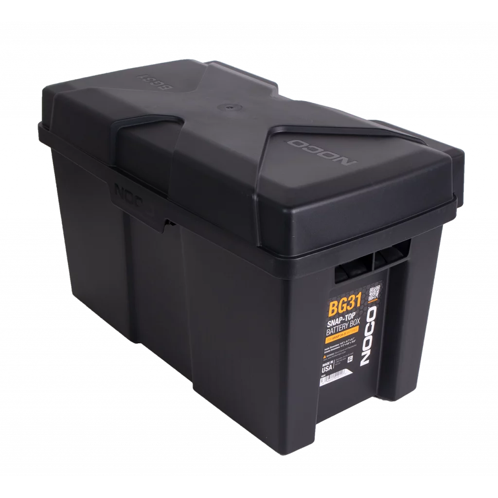 Batterikasse 372x185x205mm (innvendig) plast stor (BG31)