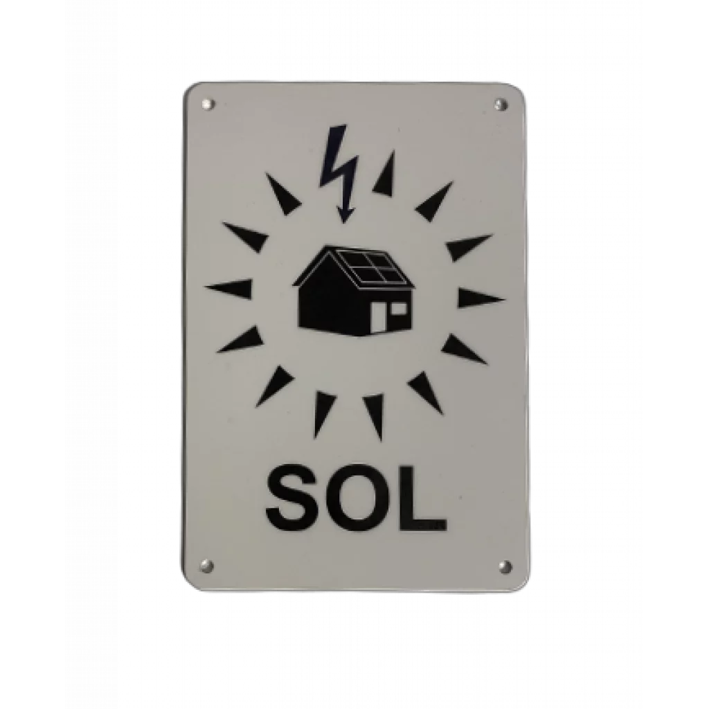 Skilt - Solceller på taket (aluminium)